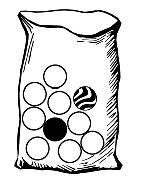 Bag with Ten Marbles