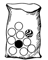 Bag with Ten Marbles