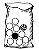 Bag with Ten Marbles