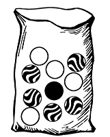 Bag with Ten Marbles