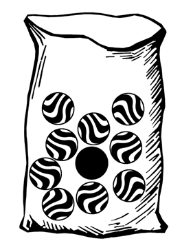 Bag with Ten Marbles
