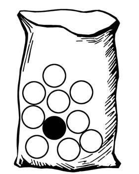 Bag with Ten Marbles
