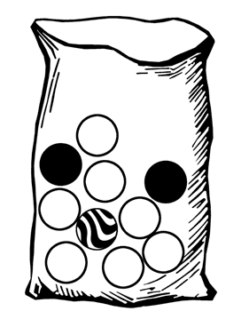 Bag with Ten Marbles