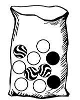 Bag with Ten Marbles