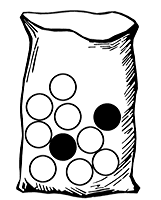Bag with Ten Marbles