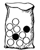 Bag with Ten Marbles