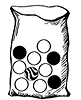 Bag with Ten Marbles