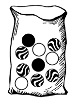 Bag with Ten Marbles