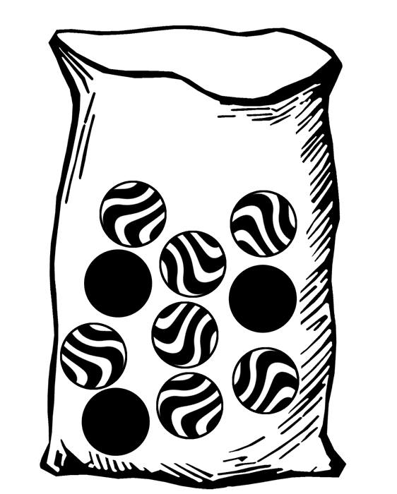 Bag with Ten Marbles