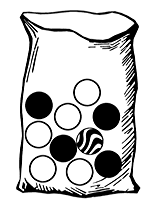 Bag with Ten Marbles