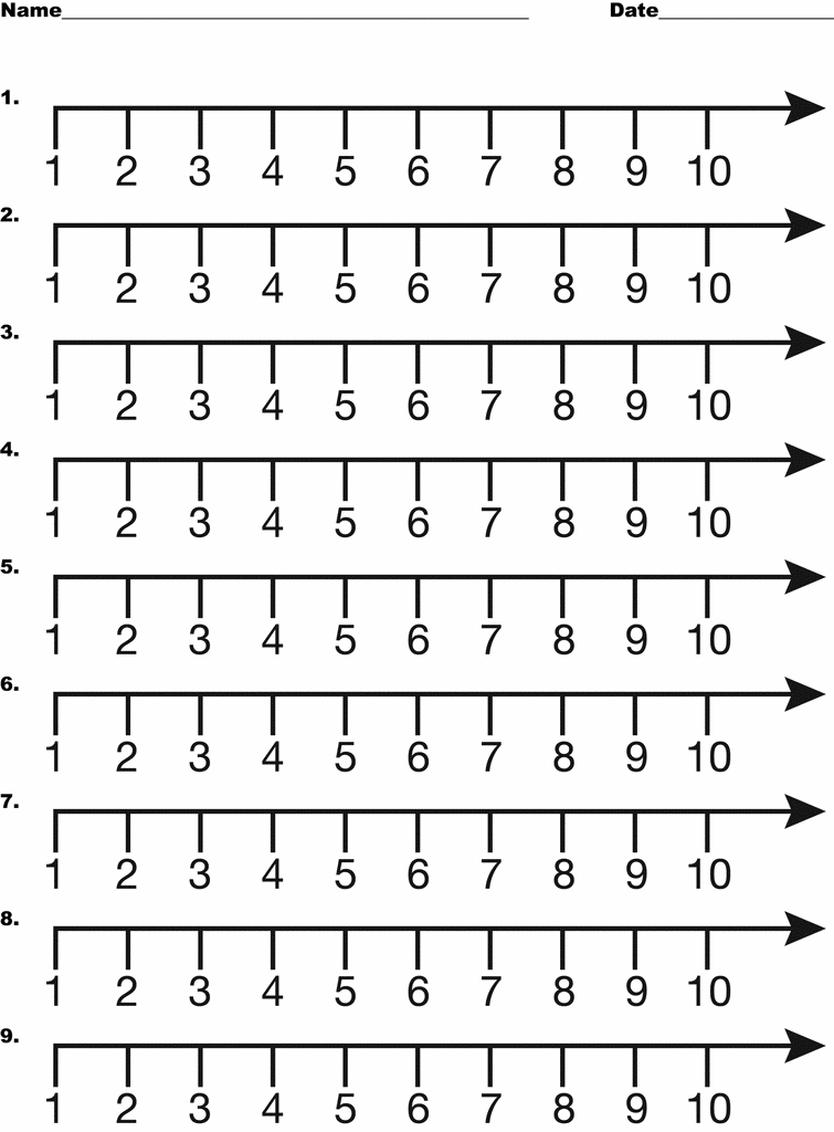 Number Line, 1-10 | ClipArt ETC