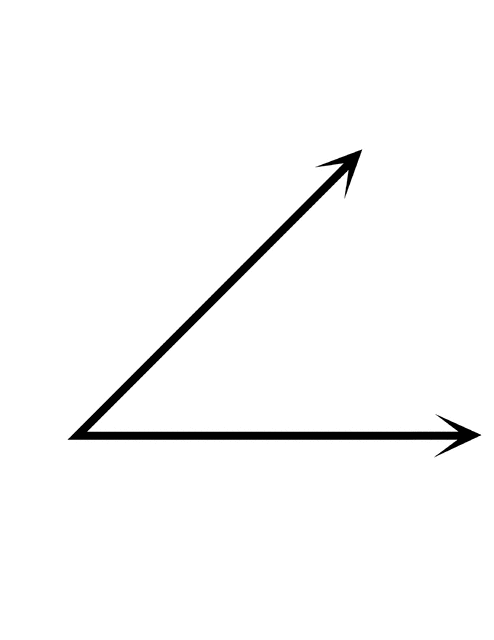 Flashcard of an angle