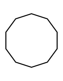 Flashcard of a Polygon with ten equal sides
