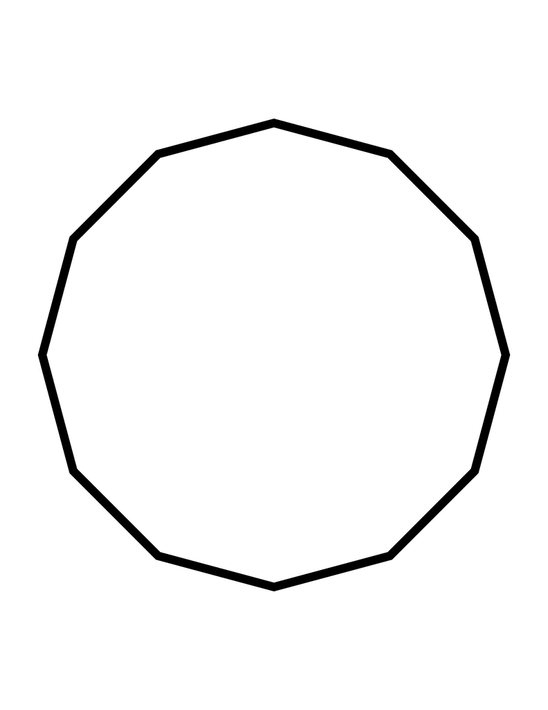 Flashcard of a polygon with twelve equal sides