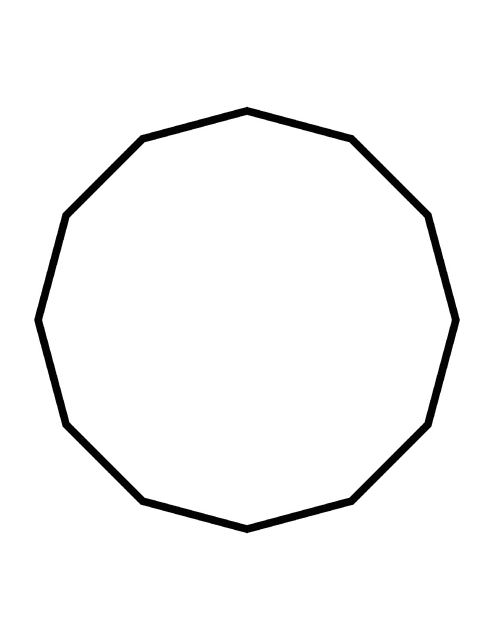 Flashcard of a polygon with twelve equal sides