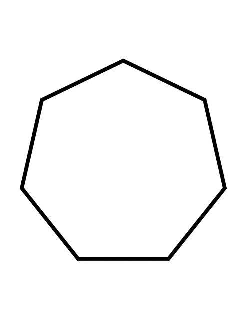 Flashcard of a polygon with seven equal sides