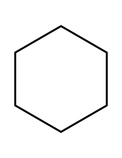 Flashcard of a polygon with six equal sides