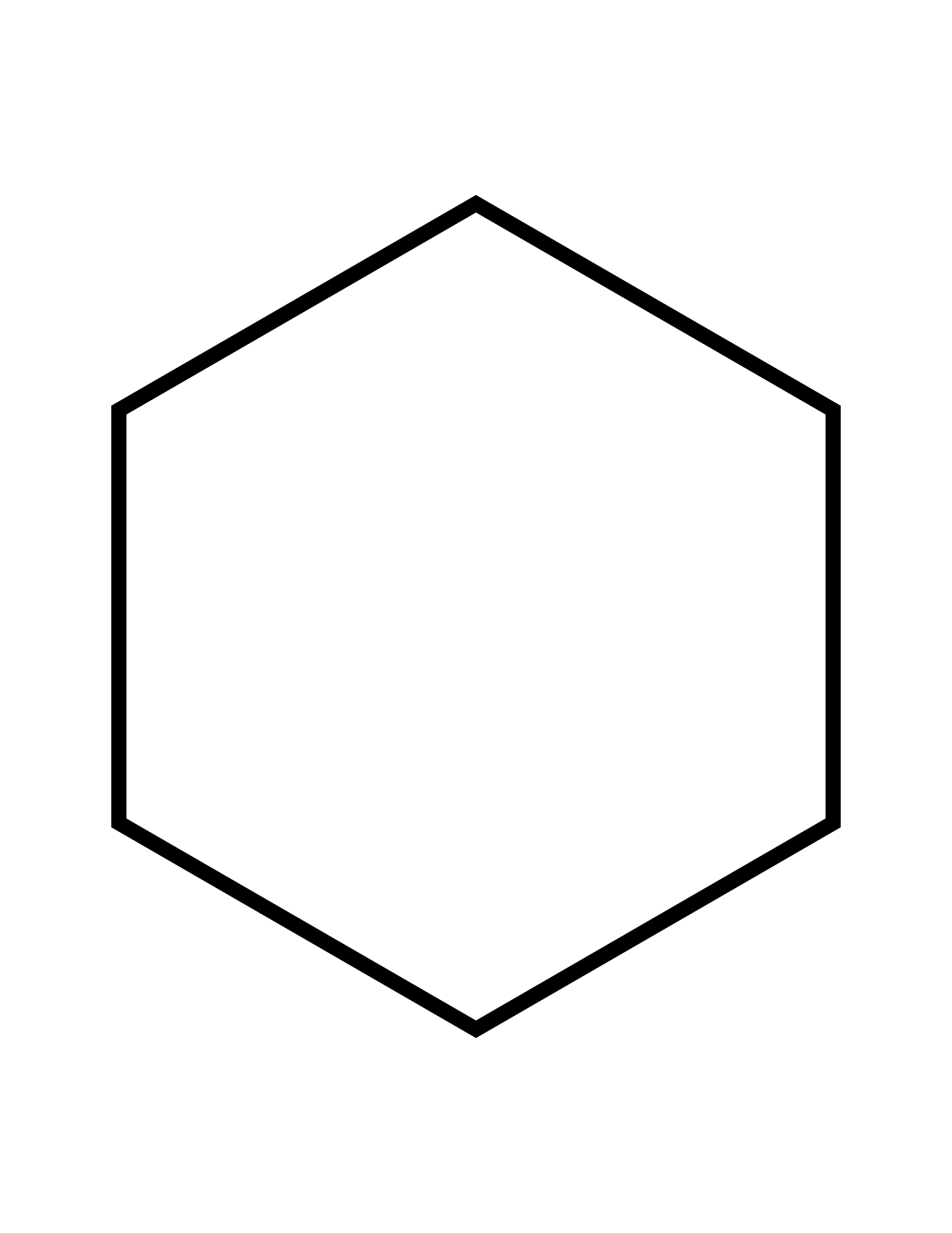 Flashcard of a polygon with six equal sides | ClipArt ETC