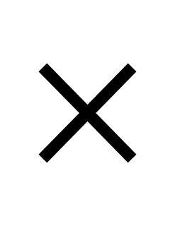 Flashcard of a math symbol for Multiplication