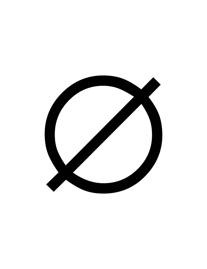 Flashcard Of A Math Symbol For Null Set ClipArt ETC