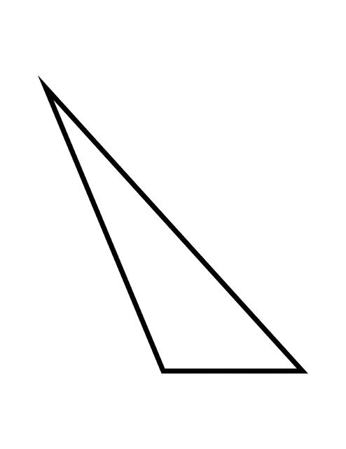 Flashcard of an Obtuse Triangle