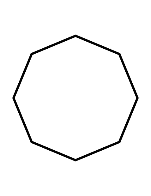 Flashcard of a polygon with eight equal sides