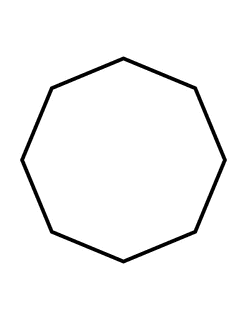 Flashcard of a polygon with eight equal sides