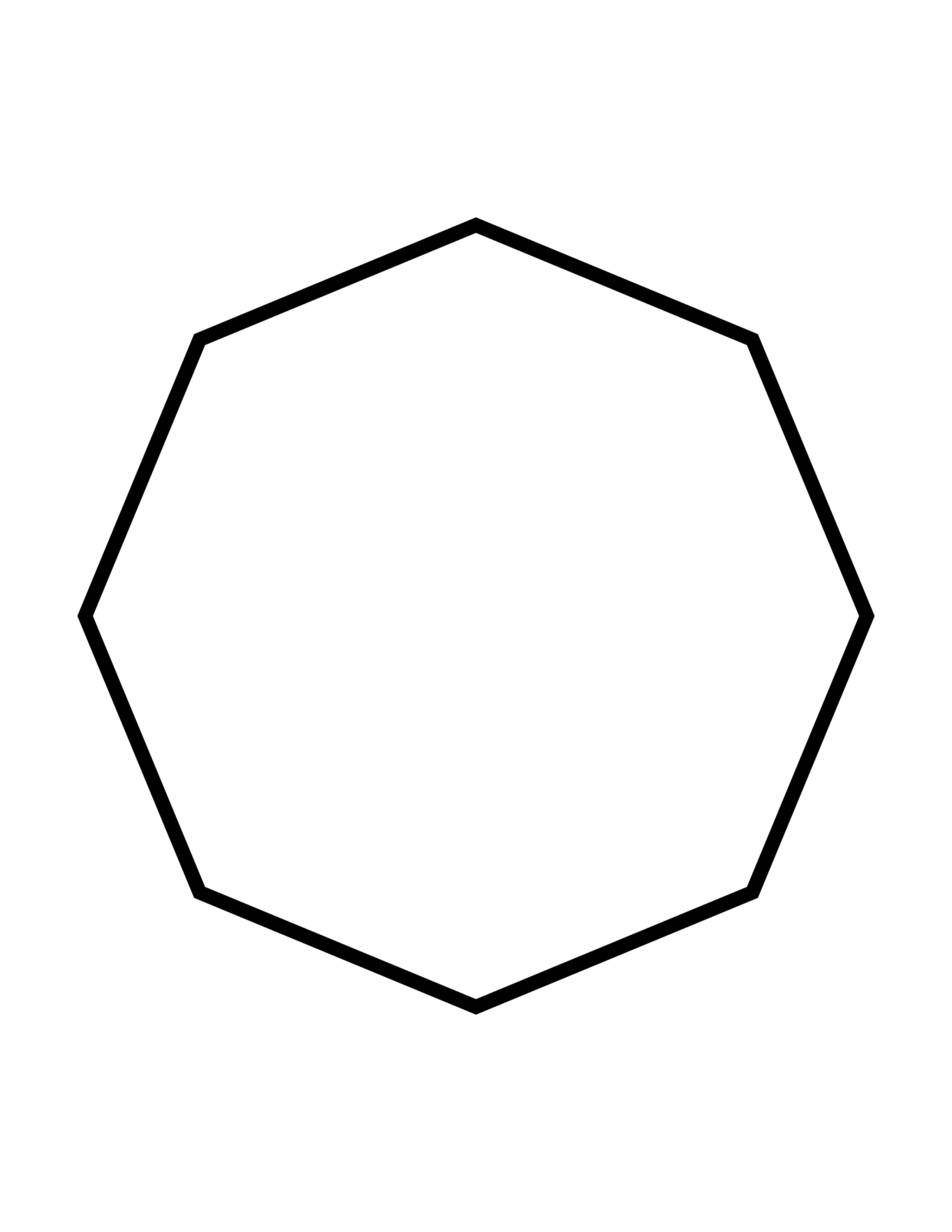 Flashcard of a polygon with eight equal sides | ClipArt ETC