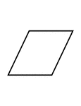 A flashcard featuring an illustration of a Parallelogram