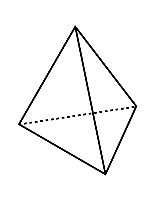 Flashcard of a Pyramid with a Triangular Base
