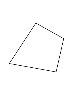 Flashcard of a polygon with four unequal sides