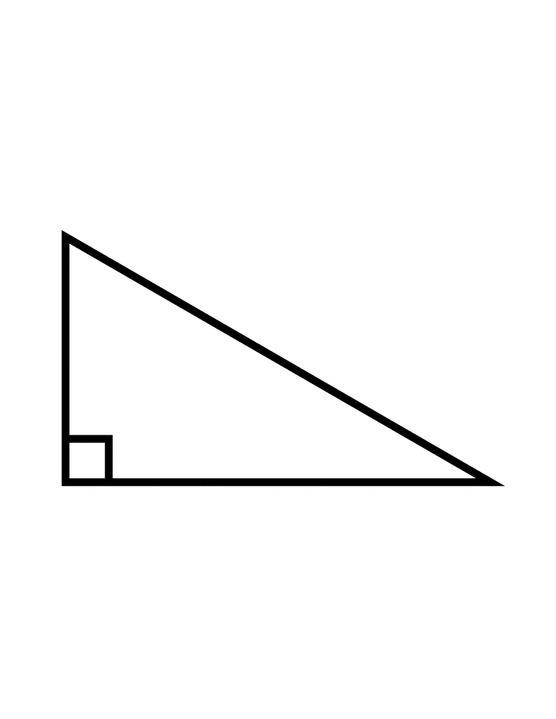 Flashcard of a Right Triangle  ClipArt ETC