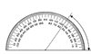 Protractor, 55 Degrees