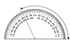 Protractor, 115 Degrees