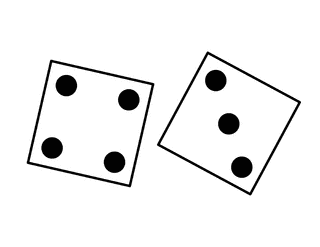 Dice Pair, 4-3