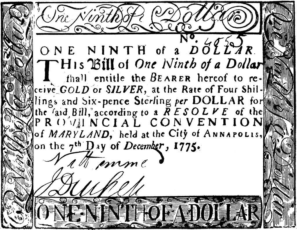 dollar bill clip art free. Dollar Bill, 1775 Clipart