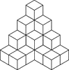 22 Stacked Congruent Cubes 