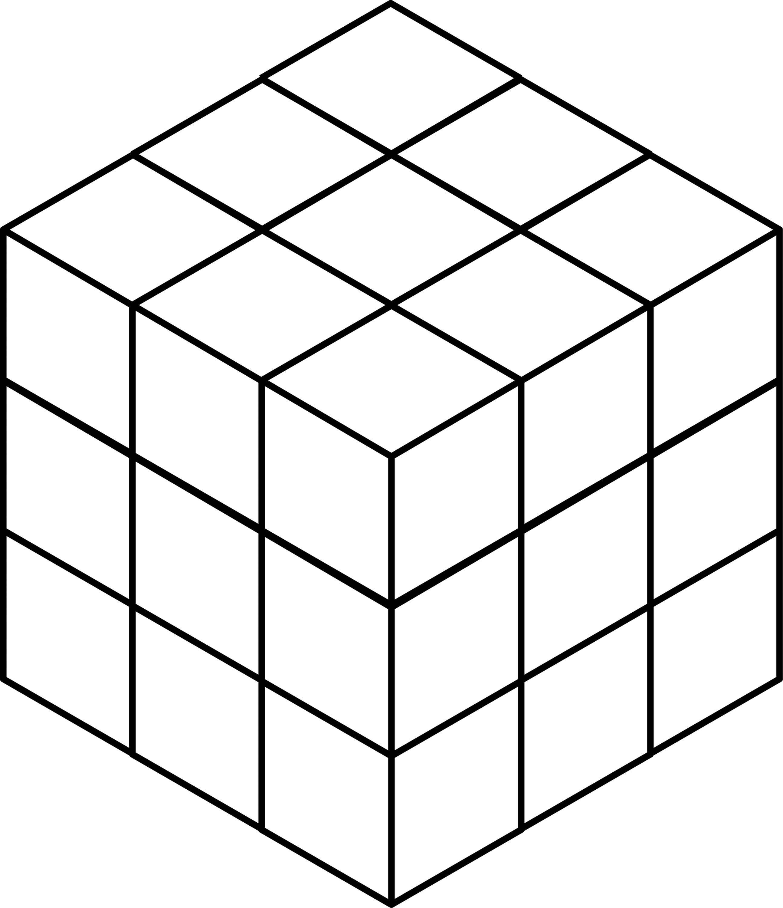 27 Stacked Congruent Cubes | ClipArt ETC
