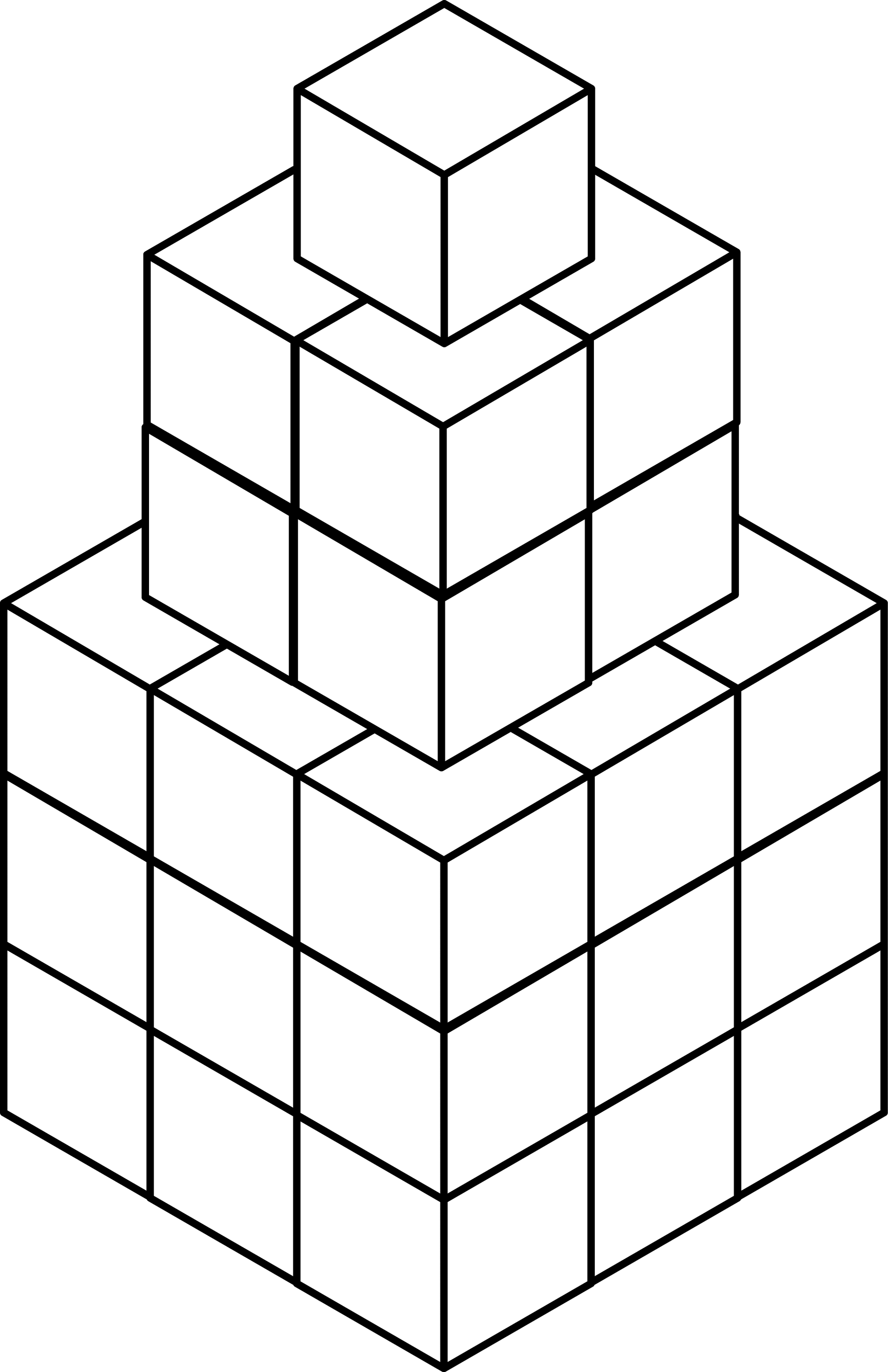 36 Stacked Congruent Cubes | ClipArt ETC