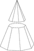 Octagonal Pyramid Cut By Plane