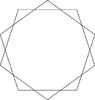 2 Congruent Rotated Pentagons