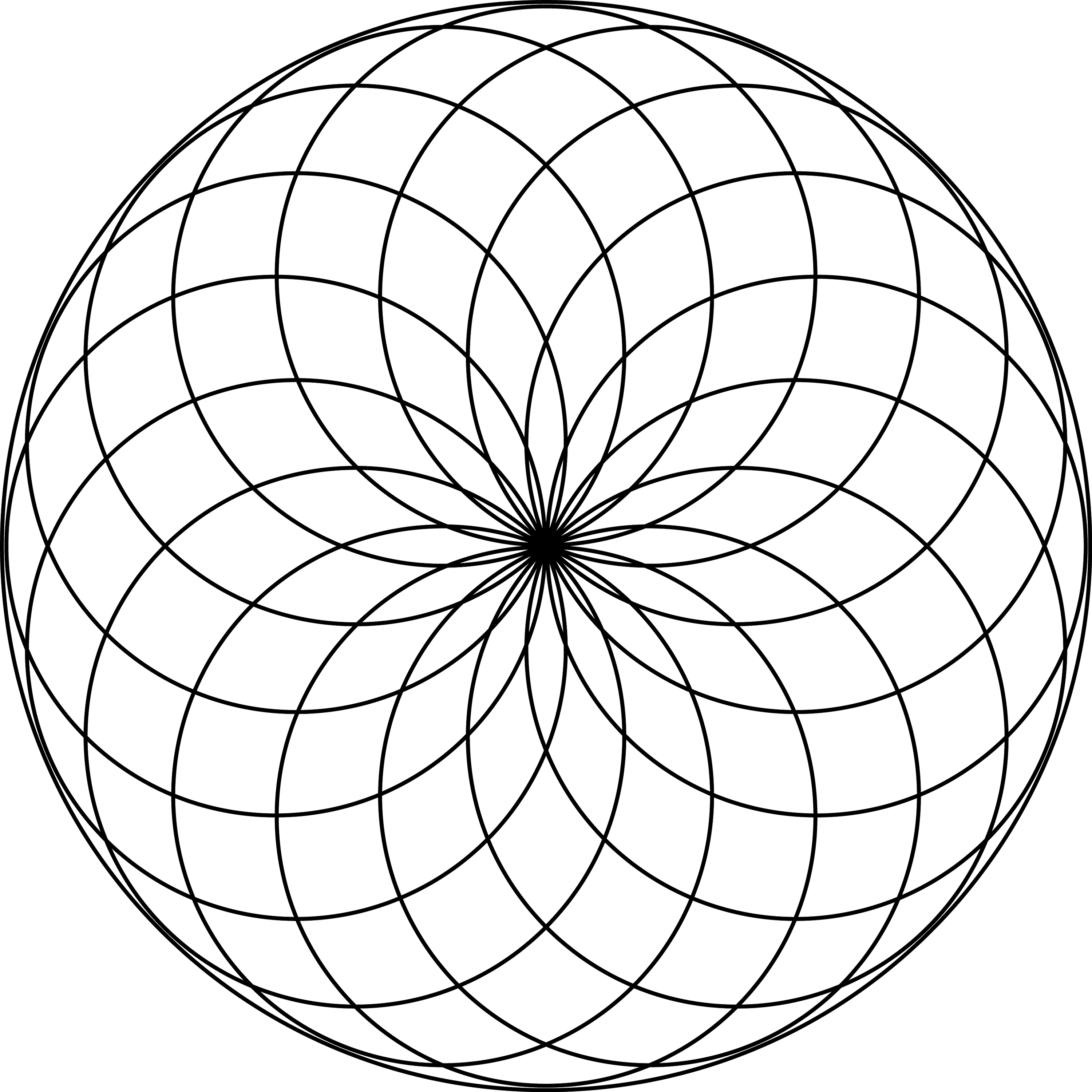 Circular Rosette With 16 Petals | ClipArt ETC