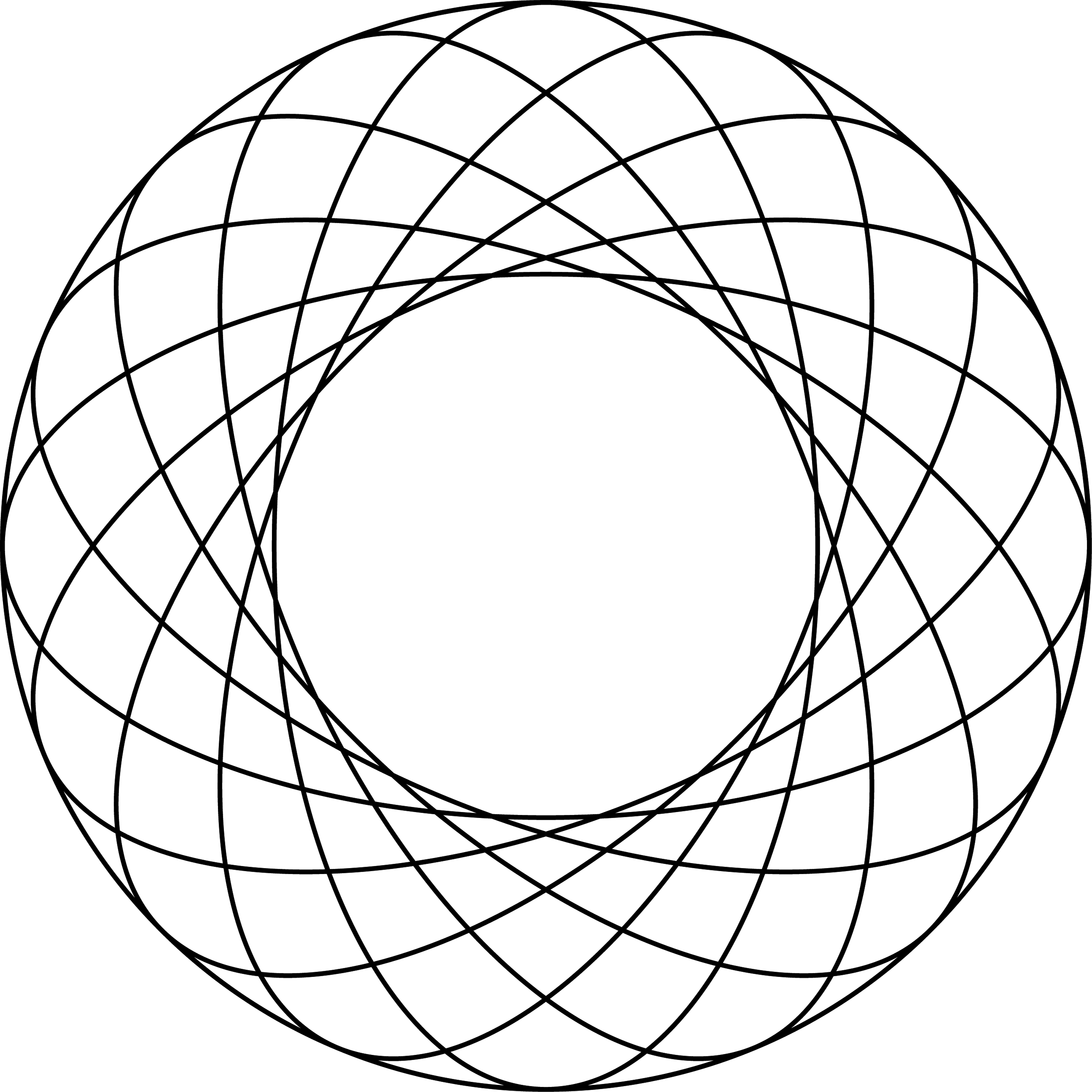 8 Rotated Concentric Ellipses | ClipArt ETC