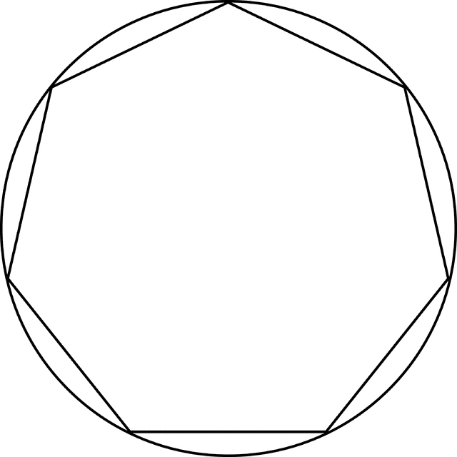 Regular Heptagonseptagon Inscribed In A Circle Clipart Etc