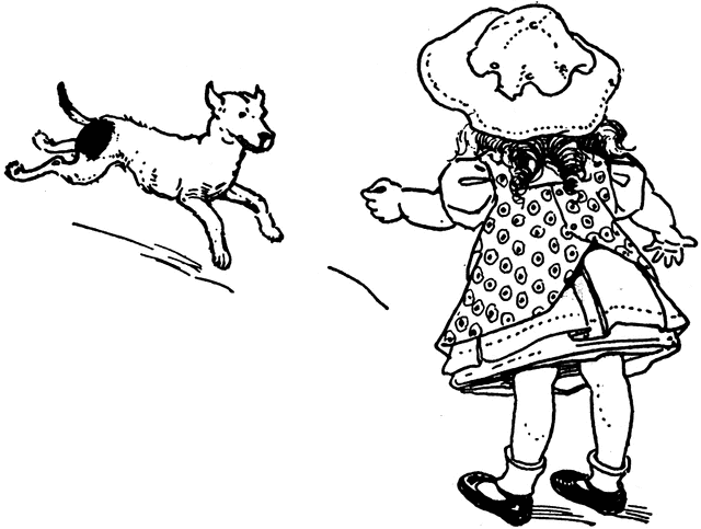 clip art of girl and dog - photo #29