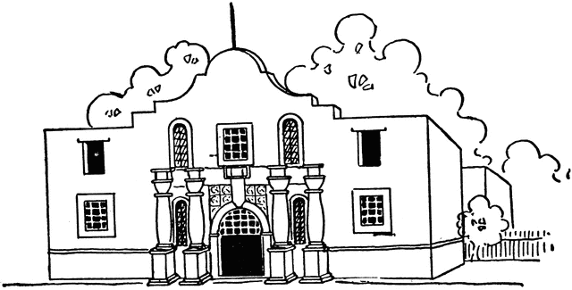 remember the alamo coloring pages - photo #8