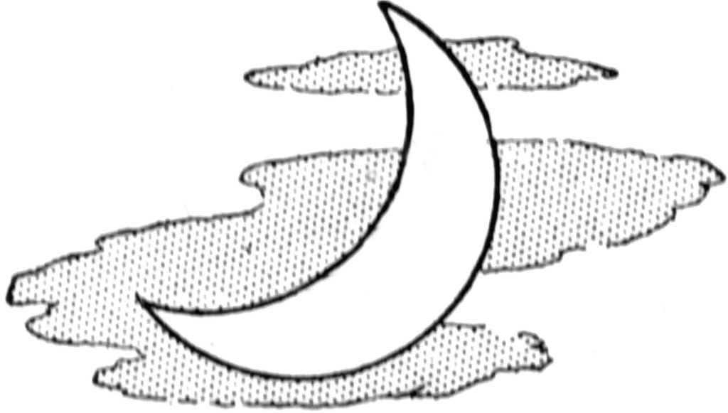 clipart moon black and white - photo #40