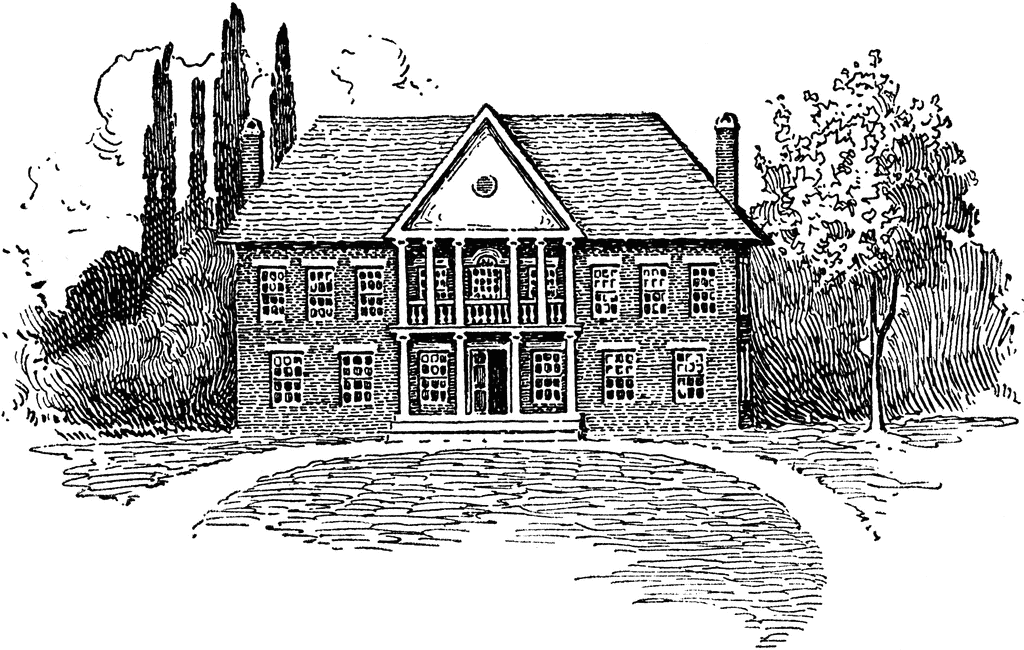 Colonial House Clipart