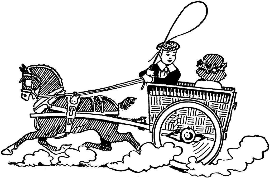 clipart horse drawn carriage - photo #16