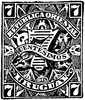 Uruguay 7 Centesimos Stamp, 1889-1890